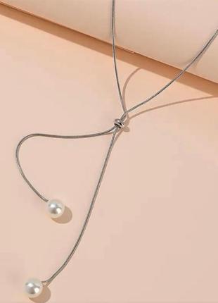 Шнурок - підвіска з імітацією перлин, прикраса для стильних жінок 😉2 фото