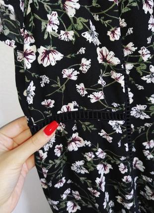 Плотное шифоновое платье в цветочный принт3 фото