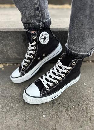 Кеды черные высокие converse all star6 фото