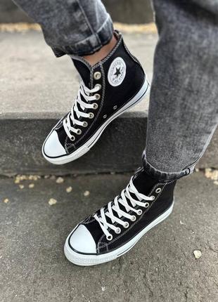 Кеды черные высокие converse all star6 фото