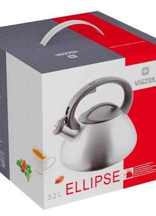 Чайник со свистком vinzer ellipse vz-50018 3.2 л3 фото