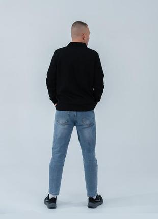 Поло мужское с длинным рукавом armani exchange ax-23006 black l