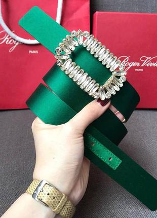 Ремінь roger vivier зелений синій рожевий червоний