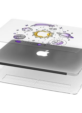 Чехол пластиковый для apple macbook pro / air космос (cosmos) макбук про case hard cover прозрачный macbook матово-білий4 фото