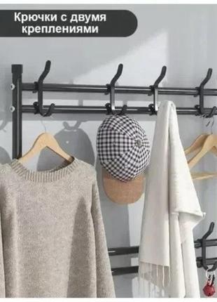 Напольная вешалка для одежды new simple floor clothes rack size с полками и крючками5 фото