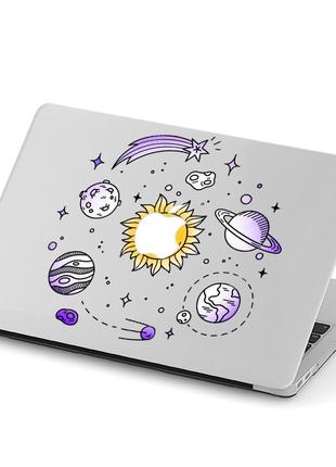 Чехол пластиковый для apple macbook pro / air космос (cosmos) макбук про case hard cover прозрачный macbook матово-білий1 фото