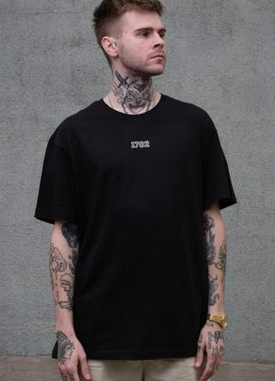 Чоловіча оверсайз футболка з принтом without streetwear black3 фото