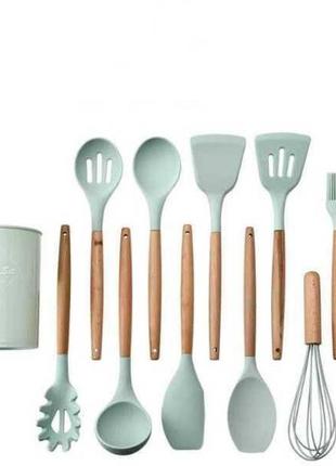 Набір кухонного приладдя 12 предметів kitchen set блакитний