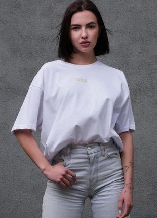 Женская оверсайз футболка с принтом without pop culture white3 фото
