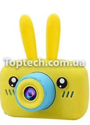 Детский фотоаппарат baby photo camera rabbit с автофокусом х-500 желтый