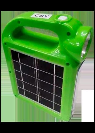 Ліхтар на сонячній батареї or-6399 зелений