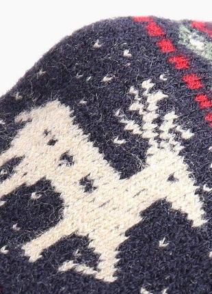 Перчатки с узором олень, для сенсорных экранов, темно-розовые