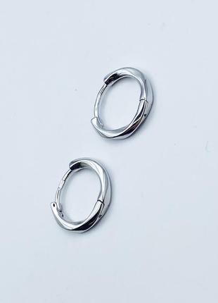 Сережки-кольца серебряные 1,9 г2 фото
