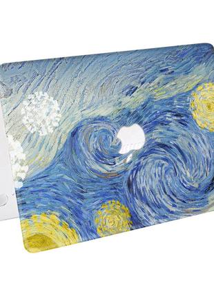 Чехол пластиковый для apple macbook pro / air винсент ван гог звездная ночь (vincent van gogh starry night) матово-білий5 фото