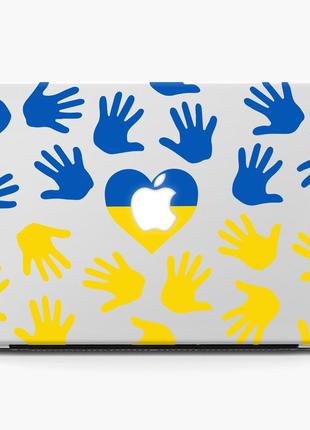 Чохол пластиковий macbook air 13,6 m2 (a2681) підтримую україну макбук про case hard cover матово-білий3 фото