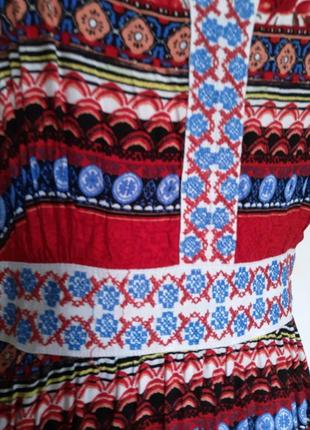 100% вискоза женский натуральный сарафан  яркое вискозное летнее платье плаття мелкий цветок штапель5 фото