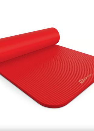 Килимок для йоги hop-sport hs-nb015gm nbr 1,5 см яскраво-червоний6 фото