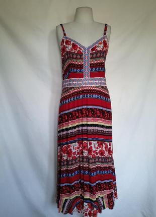 100% вискоза женский натуральный сарафан  яркое вискозное летнее платье плаття мелкий цветок штапель6 фото