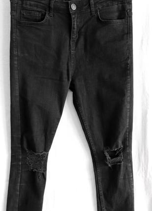 Черные женские джинсы рваные хлопок 92,5% котон размер 32r hera m-l 46-487 фото