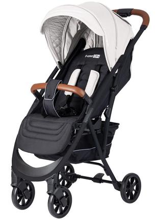 Коляска для ребенка прогуянчивая freeon lux premium light grey-black