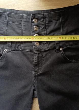 Чорні джинси з міні корсетом, штани4 фото