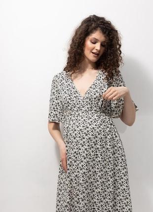 Платье для беременных, для кормящих мам летнее штапель5 фото