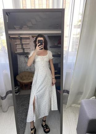 Корсетна сукня міді з розрізом2 фото