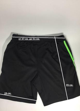 Чоловічі еластичні спортивні шорти joma combi чорно-салатові нові розміри xs-s н1370  шорти спортивн5 фото