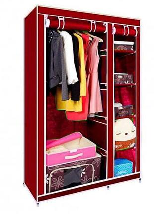 Складной тканевый шкаф storage wardrobe 68110 красный