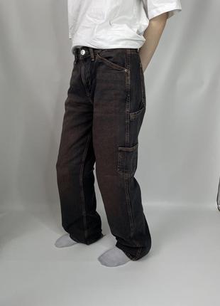 Широкі джинси карпентери zara baggy carpenter loose fit2 фото