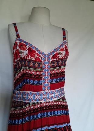 100% вискоза женский натуральный сарафан  яркое вискозное летнее платье плаття мелкий цветок штапель7 фото
