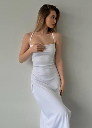 Сукня міді на зав'язках з відкритою спиною 70010 фото