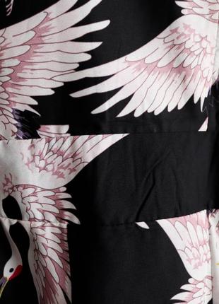 Стильний жіночий літній комбінезон брючний чорний японський стиль чапля кімоно 44 s10 фото