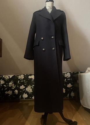 Двубортне пальто шинель від zara