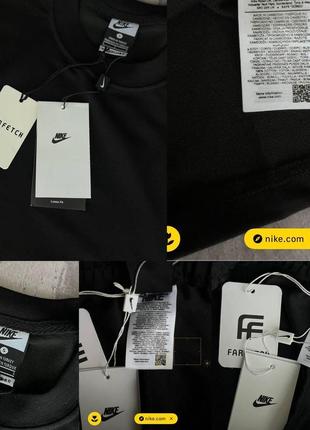 Мужской летний костюм nike футболка + штаны черный комплект найк на лето (b)6 фото