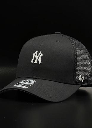 Оригинальная черная кепка с сеткой 47 brand mlb new york yankees base runner mesh 47 mvp