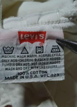 6 шт джинсы белые vintage талия 70 или 74 или 76 или 80 или 84см levis 501 made in Ausa детали в описании2 фото