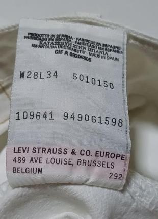 6 шт джинсы белые vintage талия 70 или 74 или 76 или 80 или 84см levis 501 made in Ausa детали в описании4 фото