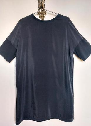 Шелк/ вискоза- красивое темное платье,футболка,cos6 фото