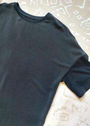 Шелк/ вискоза- красивое темное платье,футболка,cos8 фото