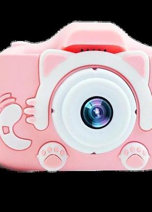 Детский фотоаппарат в чехле smart kids camera розовый
