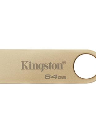 Флеш пам'ять usb kingston datatraveller se9 g3 64гб золотистий (dtse9g3/64gb)