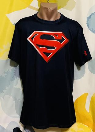 Оригинальная компрессионная спортивная футболка under armour x dc comics superman2 фото