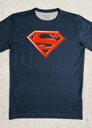Оригинальная компрессионная спортивная футболка under armour x dc comics superman5 фото