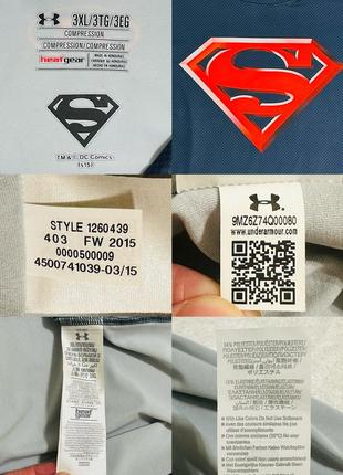 Оригінальна компресійна спортивна футболка under armour x dc comics  superman6 фото