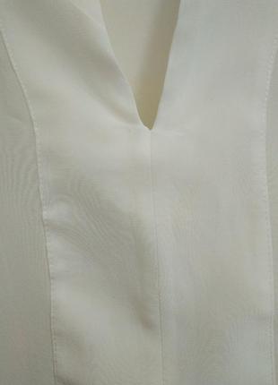 Жіноча біла блуза  tommy hilfiger - блузка з віскози з v-подібним вирізом5 фото