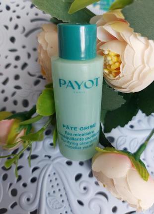 Payot pâte purifying cleansing micellar water – очищающая матирующая мицеллярная вода с пробиотиками, молочной и гликолевой кислотой, мини, 20 мл;2 фото