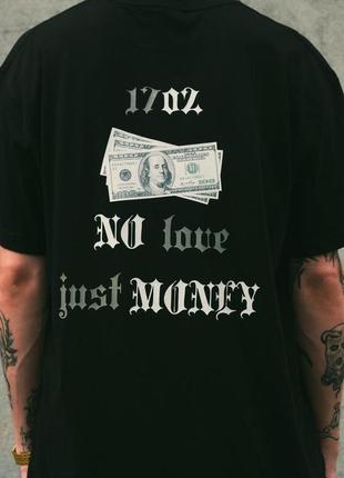 Мужская оверсайз футболка с принтом without dollar black5 фото