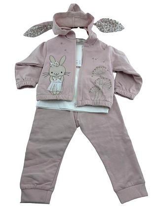 Костюм 9, 12, 18 місяців туреччина костюм для новонародженого набору на дівчинку рожевий (кдн175)