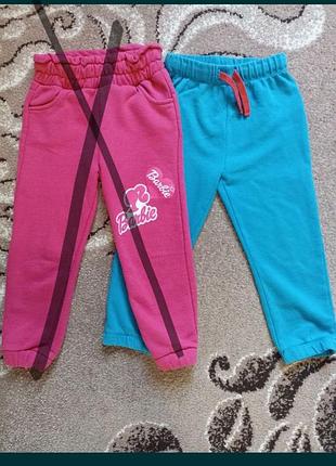 Спортивные штаны голубые на девочку 2-3-4 года